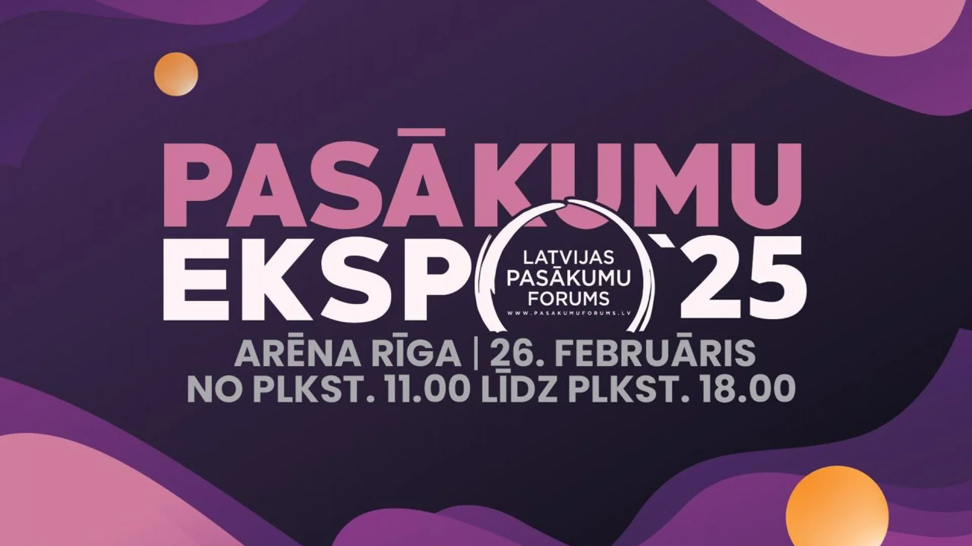 Pasākumu nozares izstāde Pasākumu ekspo 2025